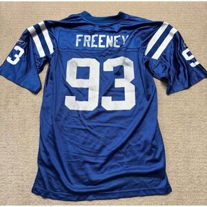 Reebok NFL Colts‎ Freeney 93 Football Jersey Short Sleeve Blue L/G